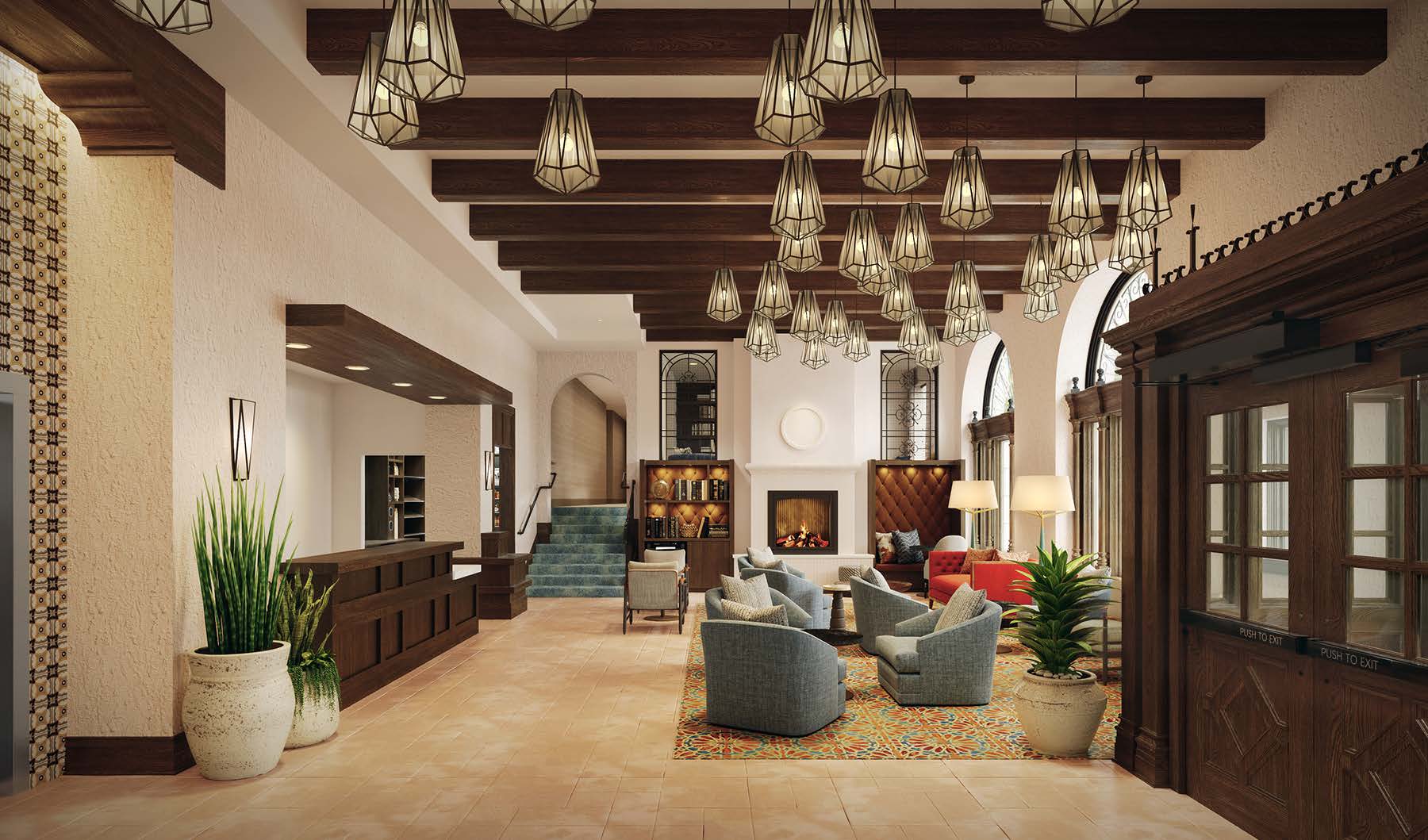 Hotel rendering — lobby